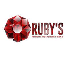 Ruby's Painting & Contracting Services logo with a red ruby next to the word Ruby's