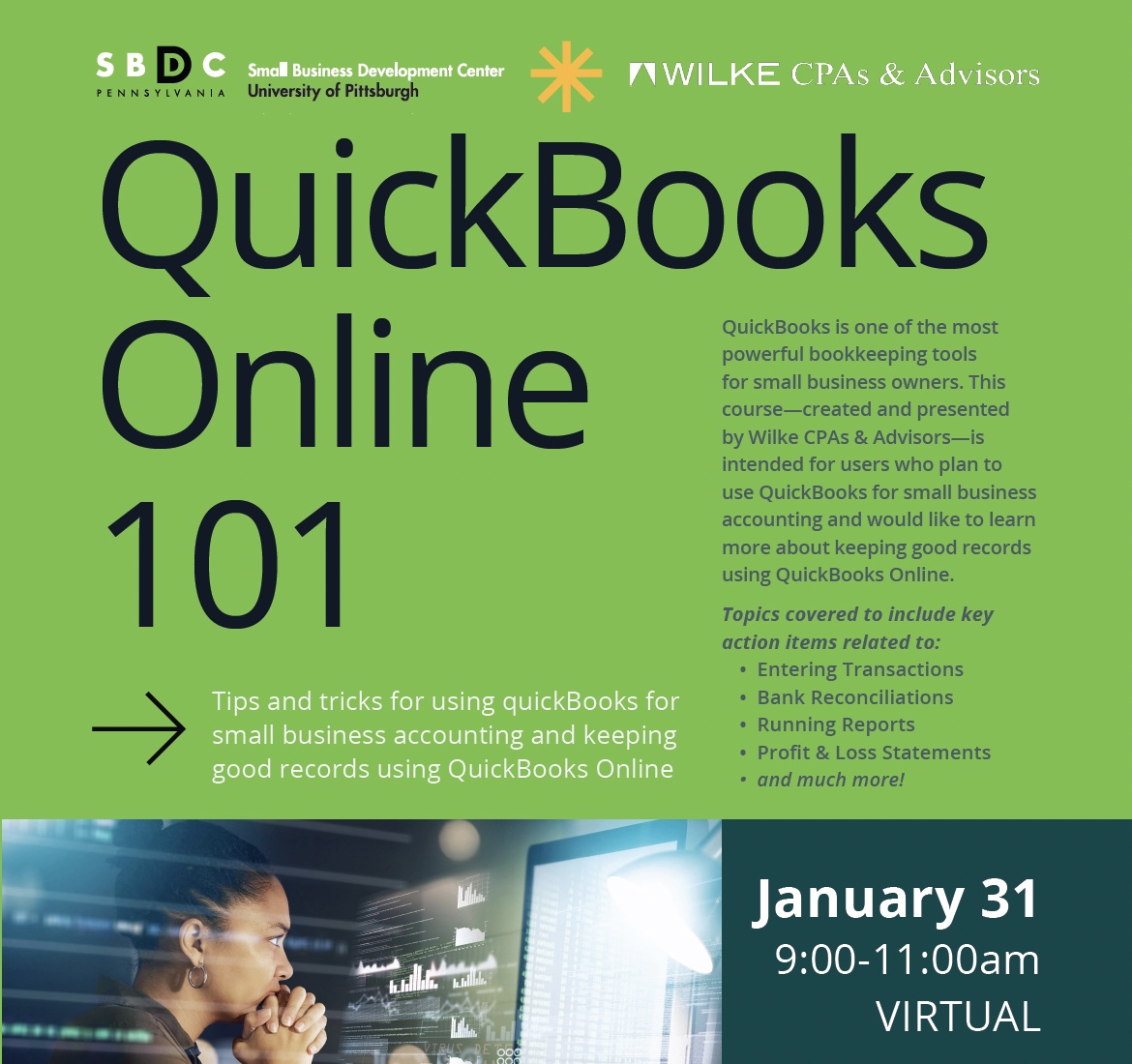 QiuckBooks Online 101 Flyer